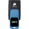 USB Flash Corsair Voyager Slider X2 USB 3.0 128GB (черный/голубой)