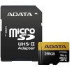 Карта памяти ADATA microSDXC UHS-II 256GB + адаптер [AUSDX256GUII3CL10-CA1]